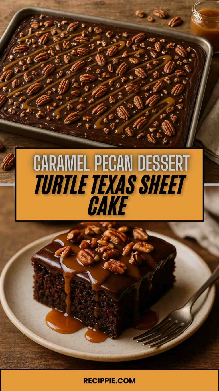 Turtle Texas Sheet Cake